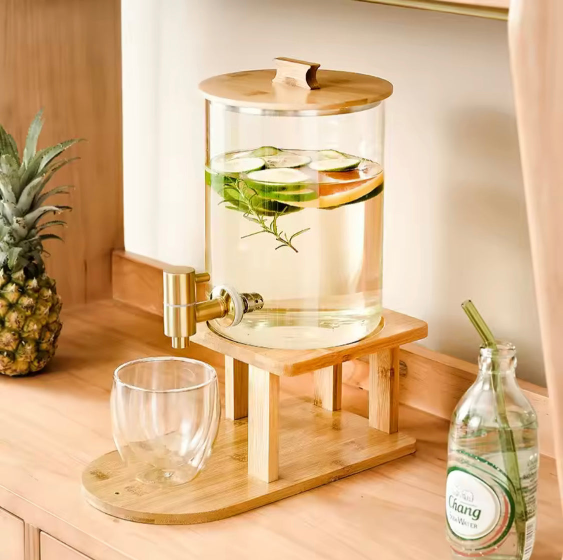 Cold Drink Dispenser, High Glass Water Container, Buffet Beverage Container, Stainless Steel Water Dispenser, Juice Dispenser Cold Drink Dispenser, High Glass Water Container, Buffet Beverage Container, Stainless Steel Water Dispenser, Juice Dispenser